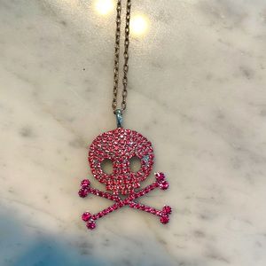 Pink rhinestone skull vintage Tarina Tarantino
